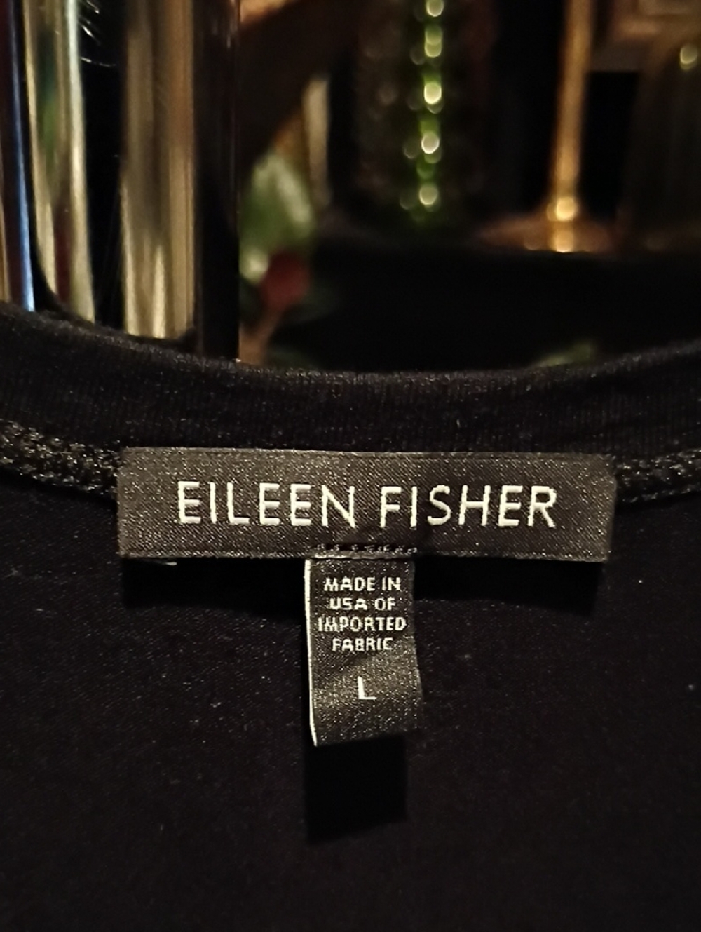 FINAL PRICE Eileen Fisher Black Scoop Neckline Dress